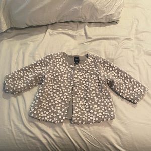 Baby Gap girls winter jacket with textured polka dots, size 12-18 months